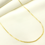 14K Solid Yellow Gold Flat Curb Chain